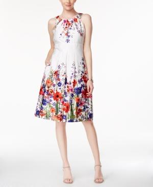 Nine West Floral-print Fit & Flare Dress