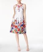 Nine West Floral-print Fit & Flare Dress