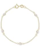Giani Bernini Cubic Zirconia Ankle Bracelet In 18k Gold-plated Sterling Silver, Only At Macy's