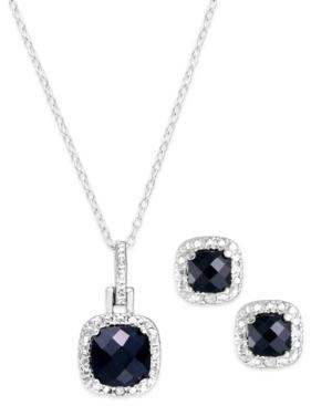 Victoria Townsend Sapphire (3 Ct. T.w.) And Diamond Accent Jewelry Set In Sterling Silver