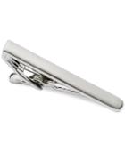 Kenneth Cole Brushed Rhodium Oval Tie Clip