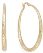 Style&co. Gold-tone Diamond Cut Hoop Earrings