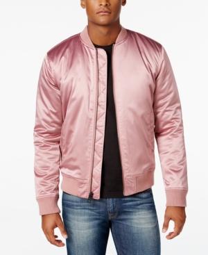 Guess Men's Stretch Satin Bomber Jacket