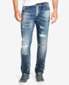 William Rast Men's Slim-straight Fit Stretch Destroyed Jeans