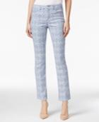 Charter Club Petite Damask Jacquard Straight Leg Pants, Only At Macy's