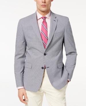 Tommy Hilfiger Men's Modern-fit Thflex Stretch Blue/white Mini-check Sport Coat