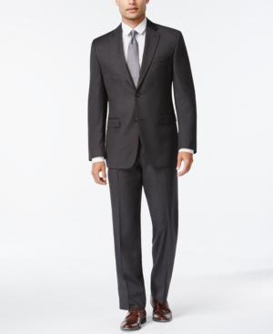 Izod Charcoal Birdseye Classic-fit Suit
