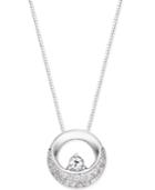 Diamond Circle Pendant Necklace (1/5 Ct. T.w.) In 14k White Gold