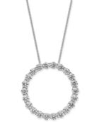 Diamond Circle Pendant Necklace (4 Ct. T.w.) In 14k White Gold, 16 + 2 Extender