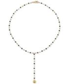 Cultured Freshwater Pearl (3mm) 18 Lariat Necklace In 18k Gold-plated Sterling Silver (also In Black Spinel)