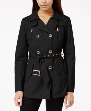 Coffeeshop Double-breasted Zip-pocket Trench Coat