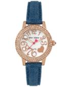 Betsey Johnson Women's Blue Denim Strap Watch 33mm Bj00251-11