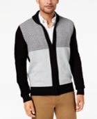 Sean John Men's Zig-zag Colorblocked Full-zip Cardigan, Created For Macy's