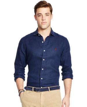 Polo Ralph Lauren Men's Men's Long Sleeve Linen Estate Shirt