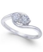 Diamond Two Souls-one Love Twist Ring (1/2 Ct. T.w.) In 14k White Gold