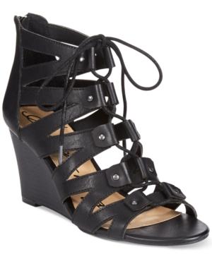 American Rag Carter Lace Up Ghillie Wedge Sandals Women's Shoes