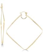 Sis By Simone I. Smith Large Geometric Hoop Earrings In 18k Gold Over Sterling Silver