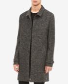 Calvin Klein Men's Heathered Front-button Wool Coat