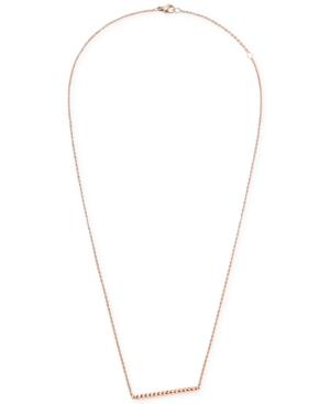 Calvin Klein Rose Gold Pvc Stainless Steel Bar Pendant Necklace