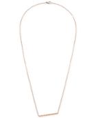 Calvin Klein Rose Gold Pvc Stainless Steel Bar Pendant Necklace