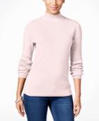Karen Scott Ribbed Mock-neck Sweater, Only At Macy's