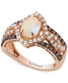 Le Vian Chocolatier Opal (7/8 Ct. T.w.) And Diamond (9/10 Ct. T.w.) Ring In 14k Rose Gold
