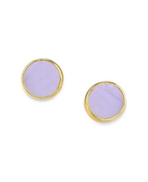 2028 14k Gold Dipped Small Round Enamel Stud Earring