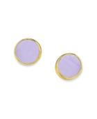 2028 14k Gold Dipped Small Round Enamel Stud Earring