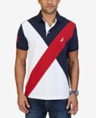 Nautica Men's Slim-fit Diagonal Colorblocked Polo