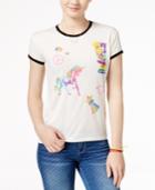 Lisa Frank Juniors' Graphic Ringer T-shirt