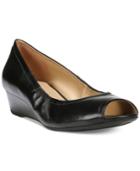 Naturalizer Contrast Peep Toe Wedges Women's Shoes