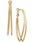 Inc International Concepts Gold-tone Pointed Double Hoop Earrings, Only At Macy's