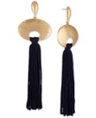 Rachel Rachel Roy Gold-tone Hoop & Tassel Linear Drop Earrings