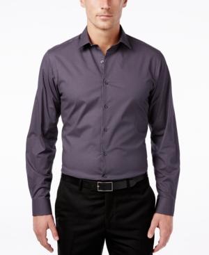 Alfani Regular Fit/ Classic Fit Stretch Dot Print Dress Shirt, Only At Macy's
