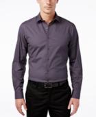 Alfani Regular Fit/ Classic Fit Stretch Dot Print Dress Shirt, Only At Macy's