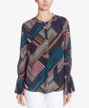 Catherine Catherine Malandrino Printed Flared-sleeve Shirt