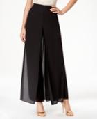 Tahari Asl Chiffon Overlay Wide-leg Pants
