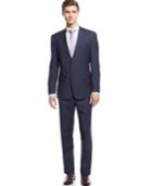 Marc New York By Andrew Marc Navy Pindot Slim-fit Suit
