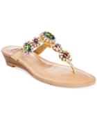Dolce By Mojo Moxy Fairytail Gemstone Wedge Thong Sandals Women's Shoes