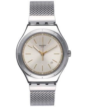 Swatch Unisex Swiss Mesh-up Stainless Steel Bracelet Watch 42mm Yws419ga