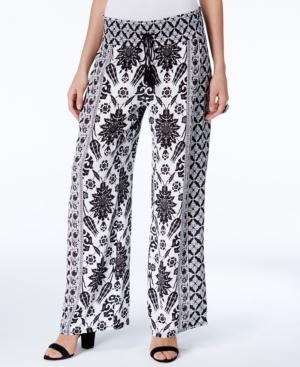 Inc International Concepts Petite Printed Wide-leg Soft Pants, Only At Macy's
