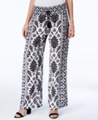 Inc International Concepts Petite Printed Wide-leg Soft Pants, Only At Macy's