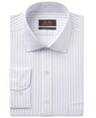 Tasso Elba Men's Classic-fit White Striped Dress Shirt, Only At Macy's