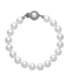 Danori Silver-tone Imitation Pearl Bracelet