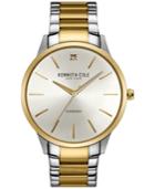 Kenneth Cole New York Men's Diamond Accent Two-tone Stainless Steel Bracelet Watch 43x50mm 10031457
