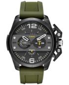 Diesel Men's Chronograph Ironside Olive Silicone Strap Watch 48x55mm Dz4391