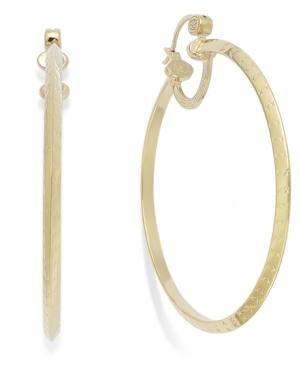 Sis By Simone I Smith Diamond-cut Hoop Earrings In 14k Gold Over Sterling Silver