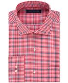 Tommy Hilfiger Non-iron Scarlet Two Tone Check Dress Shirt