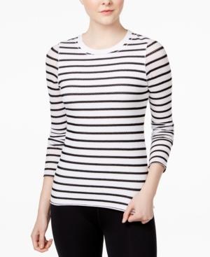Tommy Hilfiger Sport Striped Mesh-detail T-shirt, A Macy's Exclusive