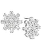 Jewel Badgley Mischka Baguette Crystal Starburst Cluster Stud Earrings